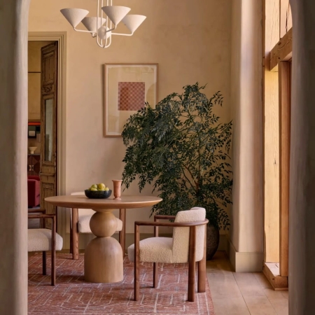 Arbo - stół z litego dębu, okrągły - aranżacja