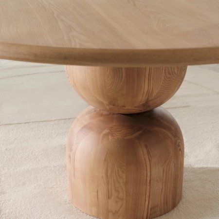 Okrągły stół z litego dębu Globo