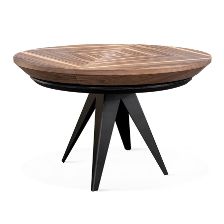 Profil: Stół LISA 130–230 cm w kolorze orzecha amerykańskiego – widok z przodu | ewoodland.pl