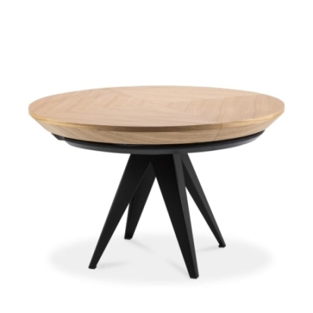 Stół okrągły LISA 130 cm – widok z przodu | ewoodland.pl
