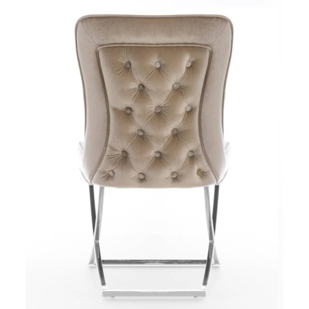 Krzesło w stylu Glamour Scarlet - widok pikowanego tyłu ewoodland.pl