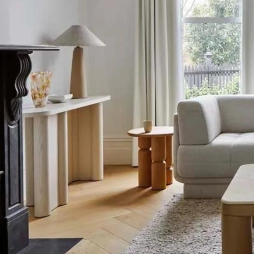 Przejdź do produktu Stolik kawowy PILLAR dębowy