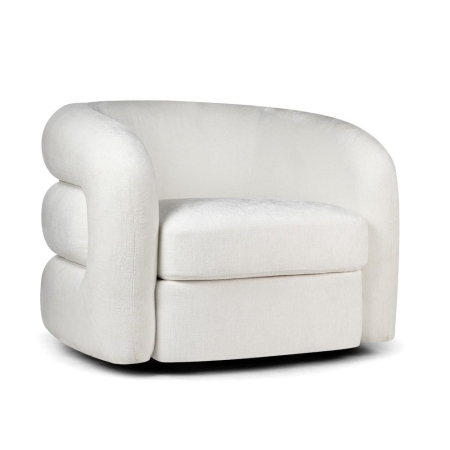 Fotel obrotowy DUFFY VELVET kolor kremowy ewoodland.pl
