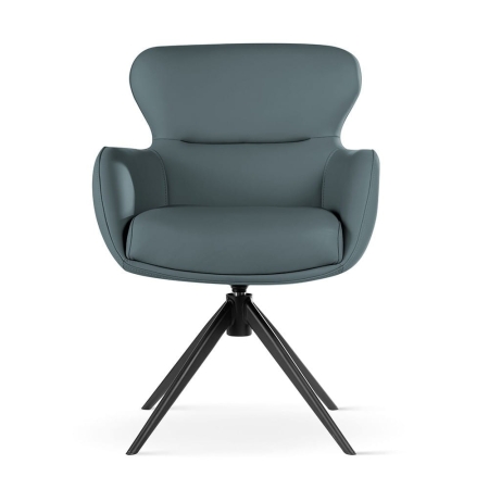 Krzesło obrotowe ze skóry naturalnej kolor blue moon MIRELLA ewoodland.pl