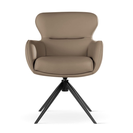 Krzesło obrotowe ze skóry naturalnej  MOKKA
