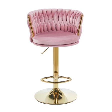 Hoker ROSSE PUMP z regulacją wysokości różowy velvet ewoodland.pl - przód.