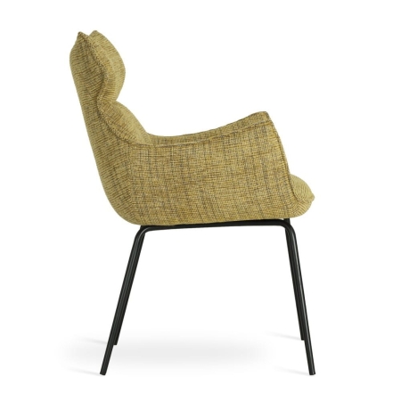 Krzesło tapicerowane BUTARO kolor musztardowy