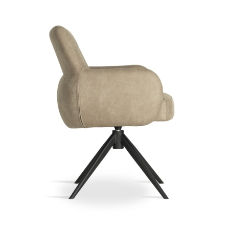 Krzesło obrotowe tapicerowane MATERO - widok boku ewoodland.pl