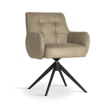 Krzesło obrotowe tapicerowane MATERO - widok frontalny ewoodland.pl