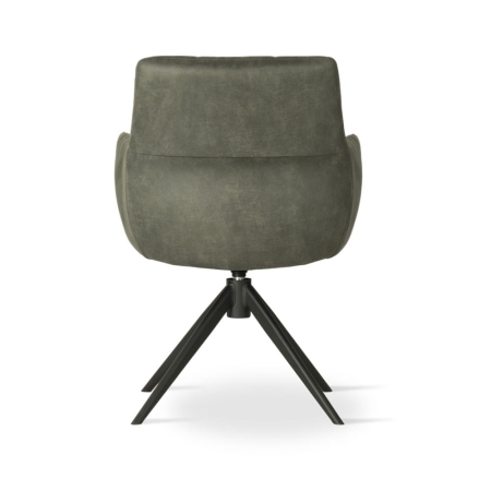 Krzesło obrotowe tapicerowane MATERO kolor leśny zielony - widok tyłu ewoodland.pl