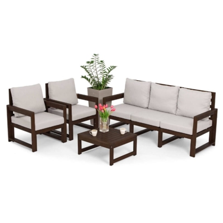 Zestaw mebli ogrodowych ciemny brąz-szary 5 osobowy .jpg