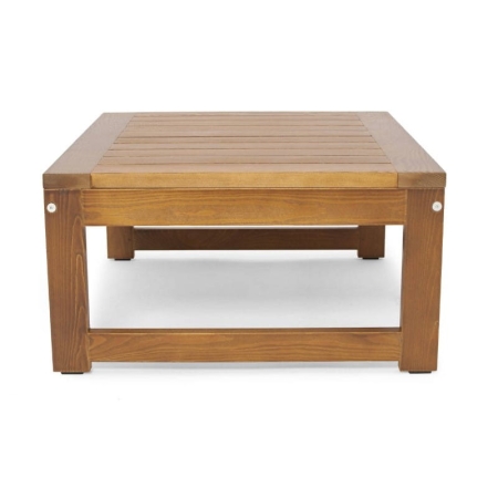 Drewniany stolik kawowy do ogrodu MALTA kolor jasny brąz ewoodland.pl