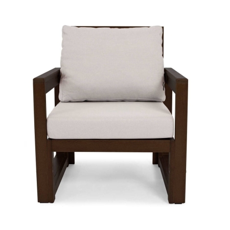 Fotel ogrodowy Malta brąz-szary