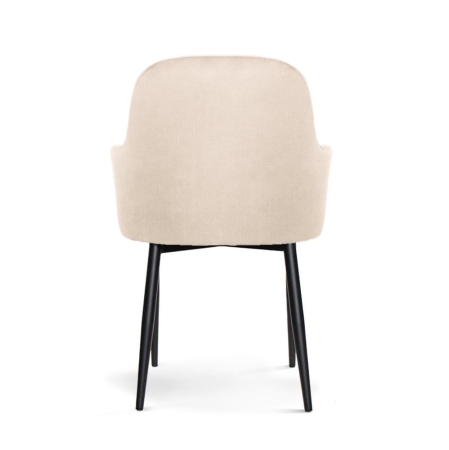 Krzesło TULIP – tylny widok, nowoczesny kształt i melanżowa tkanina | ewoodland.pl