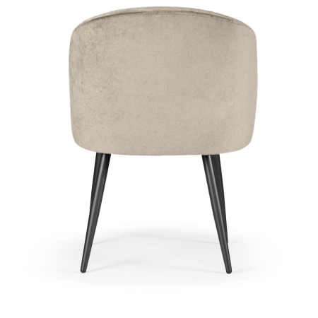 Tył krzesła KORFU – wyprofilowane oparcie i elegancka tkanina BLUVEL | ewoodland.pl