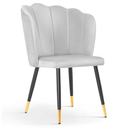 Stylowe krzesło HILTON z metalowymi nogami – doskonałe do jadalni i salonu.