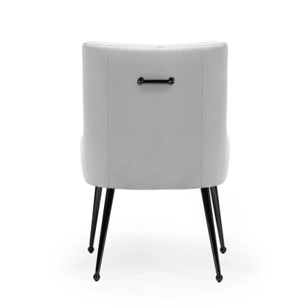 Krzesło tapicerowane Sizar z czarną kołatką