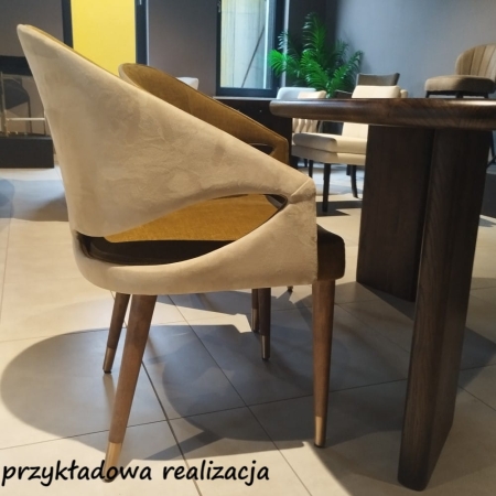Krzesło tapicerowane Venlo aranżacja, zbliżenie na bok ewoodland.pl