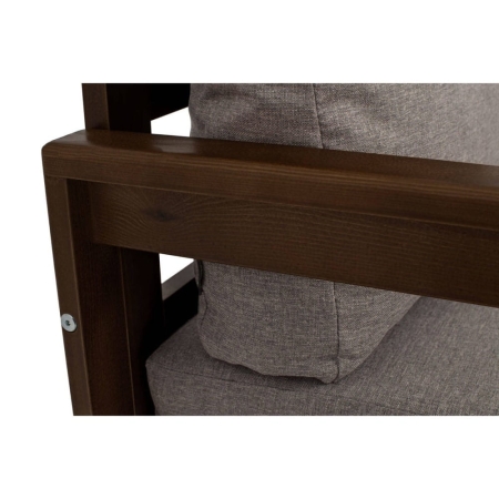 Sofa drewniana, ogrodowa Malta dla 5 osób kolor ciemny brąz