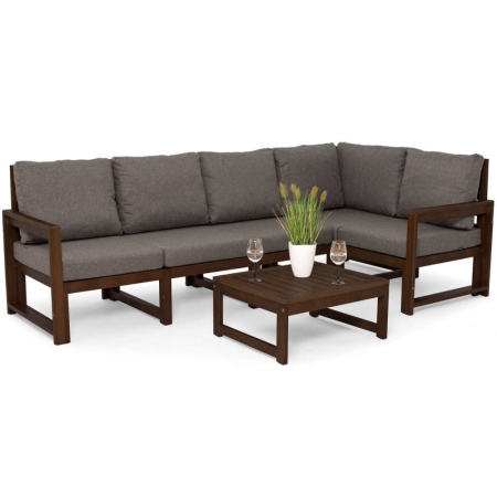 Zestaw mebli ogrodowych drewnianych dla 5 osób MALTA