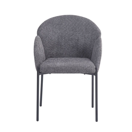 Krzesło BRENNA - szare, czarne nogi w ewoodland.pl - widok przodu.