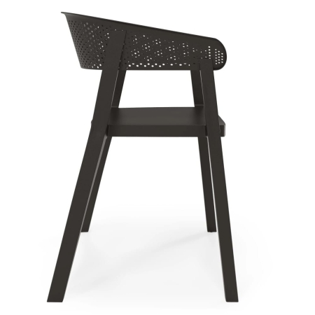 krzeslo-ogrodowe-sardo6-azurowe-oparcie-polipropylen-czarne widok boku prawego