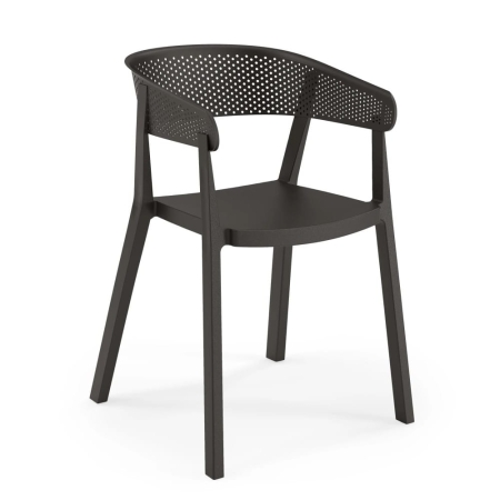 krzeslo-ogrodowe-sardo-azurowe-oparcie-polipropylen-czarne widok prawy bok z przodu