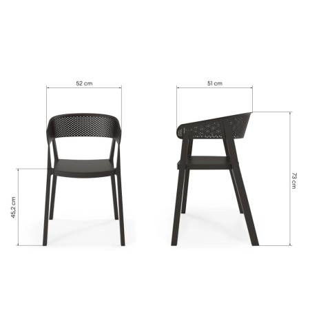 krzeslo-ogrodowe-sardo-wymiary-azurowe-oparcie-polipropylen-czarne widok wymiary