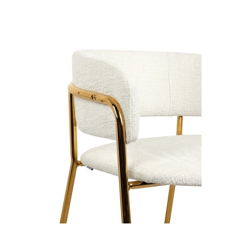 Detal oparcia w białej tkaninie strukturalnej hokera DELTA 65