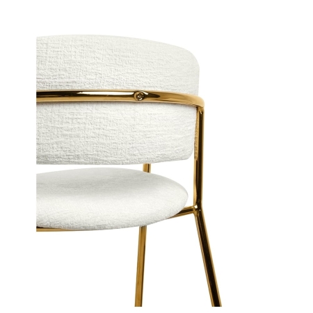 Detal oparcia z tylu w białej tkaninie strukturalnej hokera DELTA 65