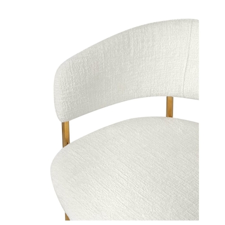 Miękkie siedzisko hokera DELTA 65 z białej tkaniny