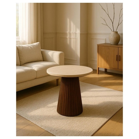 Stolik ARGENTINA w nowoczesnym salonie w stylu japandi