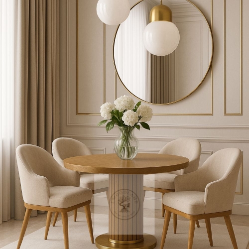 Przejdź do produktu Krzesło Goda Pro Leo do jadalni tapicerowane z podłokietnikami