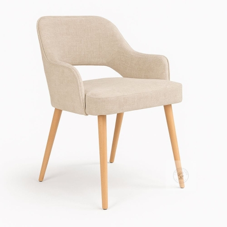 Krzesło tapicerowane MERCY PLUS – widok profilowy ewoodland.pl