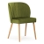Krzesło tapicerowane SHELLY PLUS BL – widok boczny, zielona tapicerka ewoodland.pl