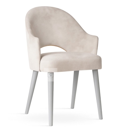 Krzesło do jadalni Goda Supreme na sprężynach POCKET SPRING - ewoodland.pl - nogi szare