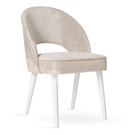 Krzesło tapicerowane PONTE SUPREME - ewoodland.pl - białe nogi