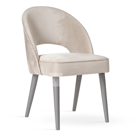 Krzesło tapicerowane PONTE SUPREME - ewoodland.pl - szare nogi