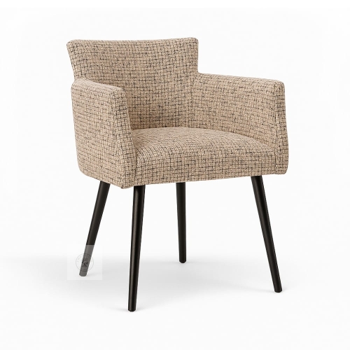 Przejdź do produktu Krzesło tapicerowane Braga, komfort fotelowy i elegancja na drewnie