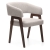 Krzesło KOBE tapicerowane boucle Loop 6 orzech – profil – ewoodland.pl