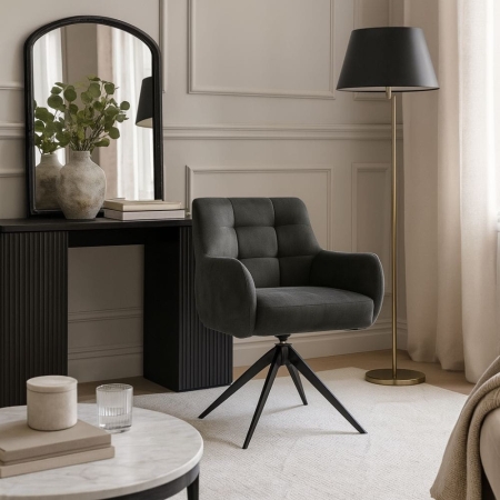 Krzesło mobrotowe MATERO kolor antracyt - widok w stylowej przestrzeni ewoodland.pl