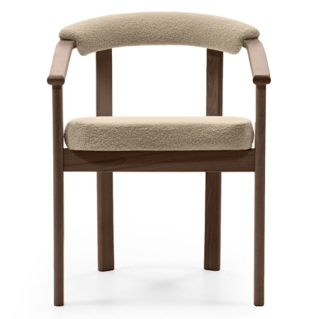 Krzesło MARIS – front, drewno bukowe i boucle – ewoodland.pl