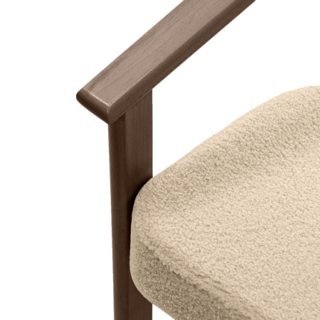 Drewno bukowe w kolorze orzech okapi podłokietnik – MARIS – ewoodland.pl