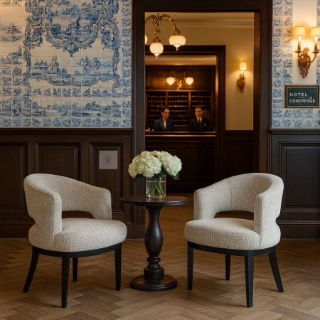 Krzesło UTRECHT w hotelowym lobby – ewoodland.pl