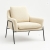 Fotel MALI tapicerowany boucle Now or Never na czarnej metalowej konstrukcji – ewoodland.pl