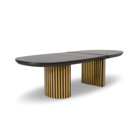 stół Preston Oval Glamour rozłożony do 250 cm z jedną wkładką ewoodland.pl