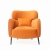 Fotel tapicerowany BUENO, pomarańczowy welur - widok frontalny, ewoodland.pl