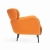 Fotel tapicerowany BUENO, pomarańczowy welur - widok boczny, ewoodland.pl