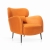 Fotel tapicerowany BUENO, pomarańczowy welur - ewoodland.pl