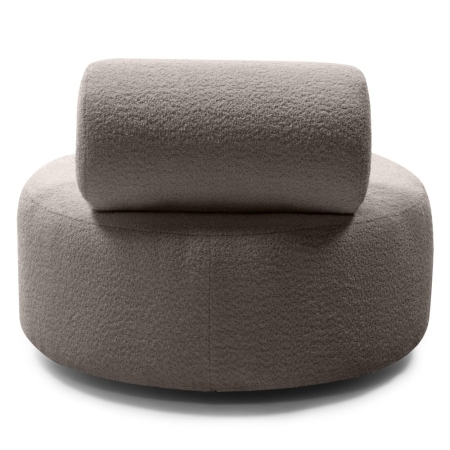 Tył fotela boucle w kolorze brązowoszarym, tkanina Anthology 6 – ewoodland.pl